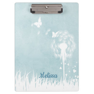 Porte-bloc Dandelions, papillons et Ciel bleu