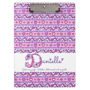 Porte-bloc Danielle nom signifiant doodlettre D porte - bloc