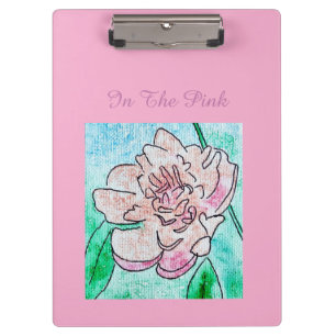 Porte-bloc Dans la pivoine rose  