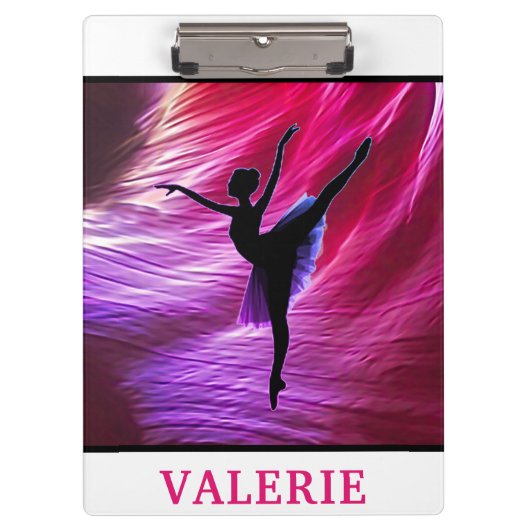 Porte-bloc Danse Abstraite rose et violette (Devant)