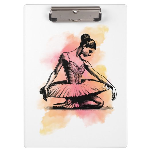 Porte-bloc Danseuse de ballet dansant en couleur (Devant)