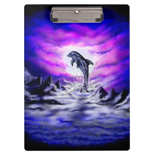 Porte-bloc Dauphin clair de lune (Devant)