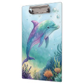 Porte-bloc Dauphin peint à l'aquarelle (Gauche)
