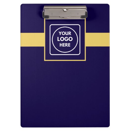 Porte-bloc de bureau Pro Logo Or Bleu Foncé (Devant)