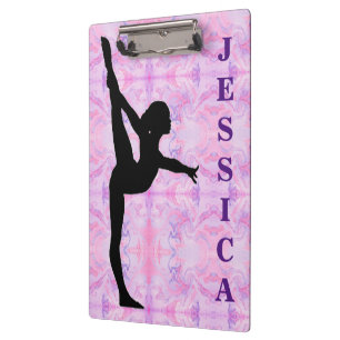 Porte-bloc de gymnastique rose et violet