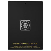 Porte-bloc de luxe avec logo à sceau doré (Dos)