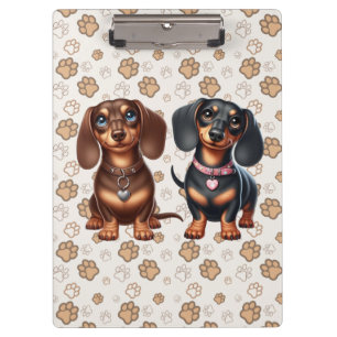 Porte-bloc De mignons amis dachshund
