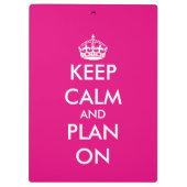 Porte-bloc de planification de mariage Keep calm r (Dos)