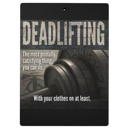 Porte-bloc Deadlift - Funny Gym - Novelty Workout (Dos)