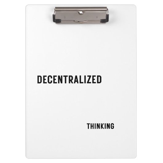 Porte-bloc Decentralized Thinking Aesthetic Clipboard  (Devant)