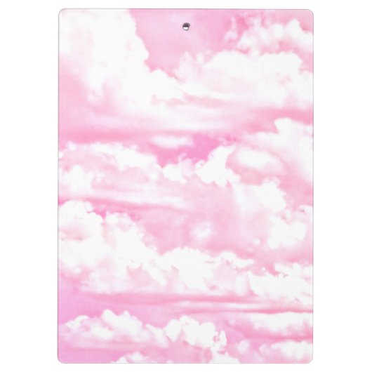 Porte-bloc Décor Clair Rose Élégant Nuages (Dos)