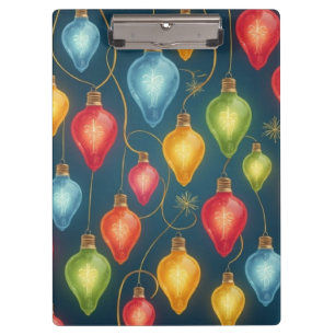 Porte-bloc Décor coloré et vintage des lumières de Noël
