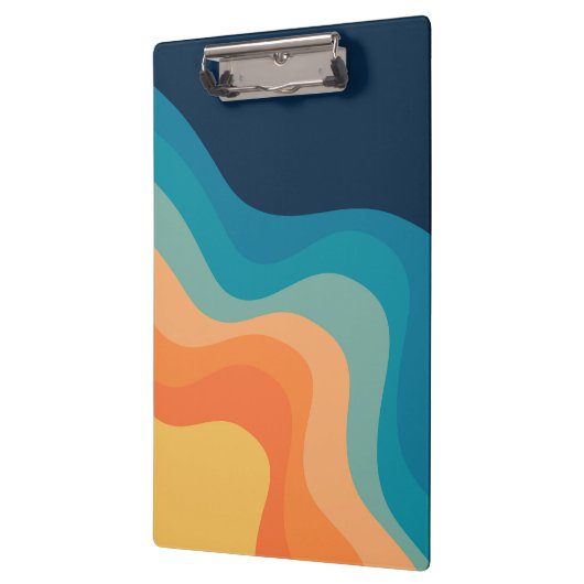 Porte-bloc Décor de style rétro des vagues (Gauche)