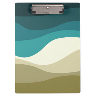 Porte-bloc Décor des vagues de style rétro coloré
