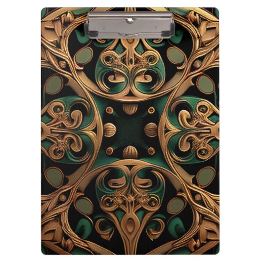 Porte-bloc Décoration Motif en bronze vert (Devant)