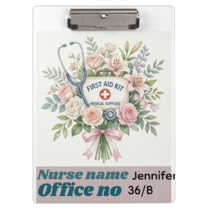 Porte-bloc Décoration murale médicale rustique – Steth botani