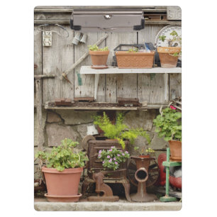 Porte-bloc Décorations sur une clôture en bois, île de Catali