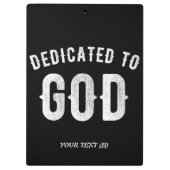 PORTE-BLOC DÉDIÉ À DIEU PERSONNALISABLE COOL TEXTE BLANC (Dos)