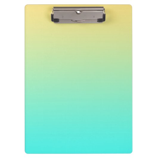 Porte-bloc Dégradé simple pastel jaune turquoise (Devant)