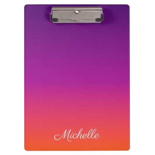 Porte-bloc dégradé violet, rose et orange foncé (Devant)