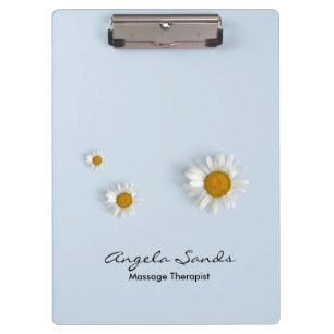 Porte-bloc Délégants marguerites blancs bleus