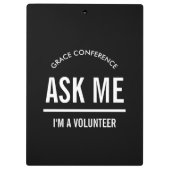 Porte-bloc Demande-moi que je suis bénévole (Dos)