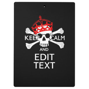 Porte-bloc Demandez à votre texte de garder calme Crossbones