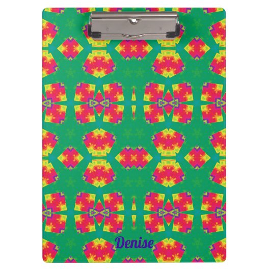 Porte-bloc DENISE ~ Conception Rose, Rouge, Jaune et Verte (Devant)