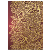 Porte-bloc Dentelle d'or de feuille sur l'arrière - plan (Dos)