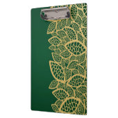 Porte-bloc Dentelle d'or de feuille sur l'arrière - plan vert (Gauche)