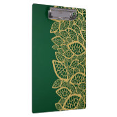 Porte-bloc Dentelle d'or de feuille sur l'arrière - plan vert (Swatch)