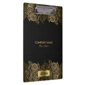 Porte-bloc Dentelle Paisley Or Avec Arrière - plan Noir (Swatch)