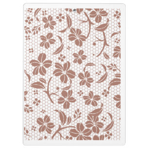 Porte-bloc "Dentelle Vintage" Cahier à reliure spirale à couv