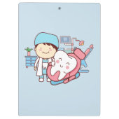 Porte-bloc Dentiste Animé avec la dent (Dos)