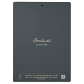 Porte-bloc Dentiste Or dent Bleu foncé gris moderne (Dos)