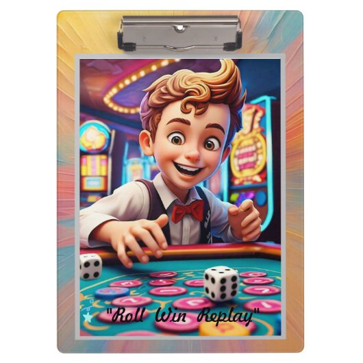 Porte-bloc "Dés en 3D" (Devant)