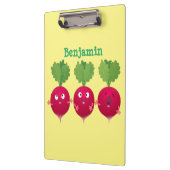 Porte-bloc Des radis mignons chantant des légumes de dessin a (Gauche)