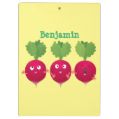 Porte-bloc Des radis mignons chantant des légumes de dessin a (Dos)