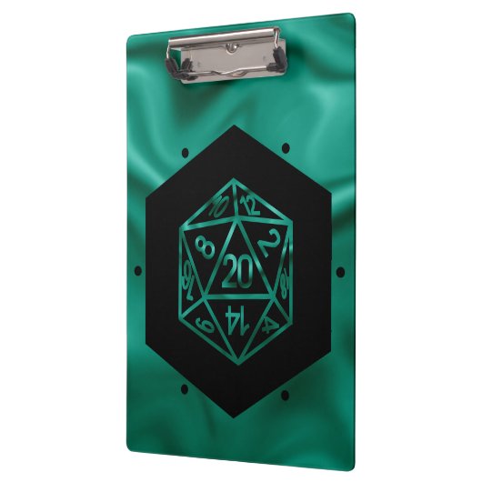 Porte-bloc Dés RPG | Emerald Imaginaire Tabletop Retro Gamer (Gauche)