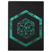 Porte-bloc Dés RPG | Emerald Imaginaire Tabletop Retro Gamer (Dos)