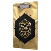 Porte-bloc Dés RPG | Gold Imaginaire Retro Tabletop PnP Gamer (Gauche)