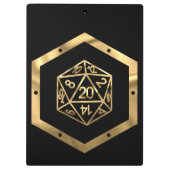 Porte-bloc Dés RPG | Gold Imaginaire Retro Tabletop PnP Gamer (Dos)