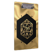 Porte-bloc Dés RPG | Gold Imaginaire Retro Tabletop PnP Gamer (Swatch)