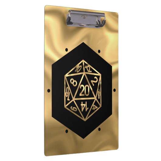 Porte-bloc Dés RPG | Gold Imaginaire Retro Tabletop PnP Gamer (Swatch)