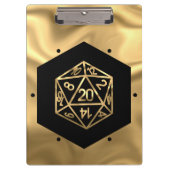 Porte-bloc Dés RPG | Gold Imaginaire Retro Tabletop PnP Gamer (Devant)