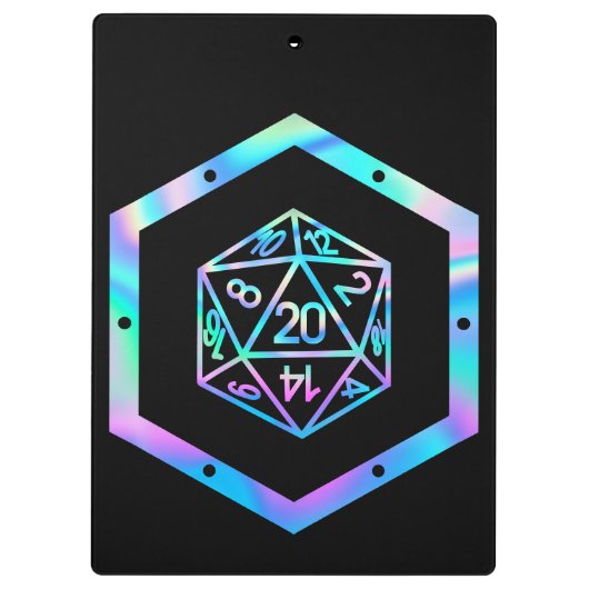 Porte-bloc Dés RPG | Holo Imaginaire Retro Tabletop PnP Gamer (Dos)