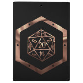 Porte-bloc Dés RPG | Imaginaire cuivre Retro Tabletop PnP Gam (Dos)