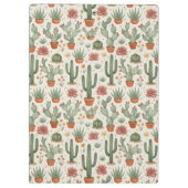 Porte-bloc Desert Cacti Succulent Seamless Pattern (Dos)