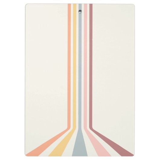 Porte-bloc Design à rayures de style rétro Pastel (Dos)