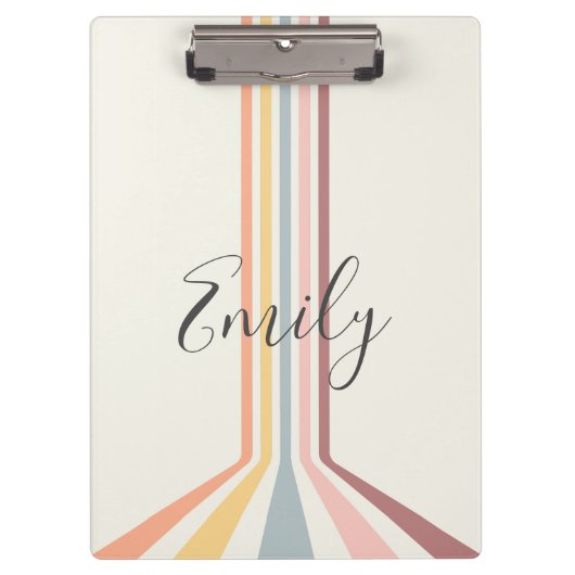 Porte-bloc Design à rayures de style rétro Pastel (Devant)
